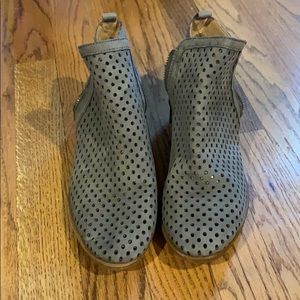 Lucky Brand grey ankle booties